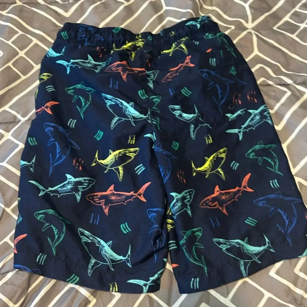 Sport boys swim trunk with sharks medium (7/8)